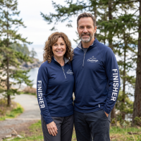 View a larger image of 3/4 Zip West Coast Challenge Shirt - Navy Blue