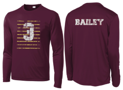 View a larger image of Bailey #3 Long Sleeve Performance Tee
