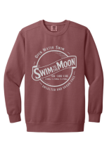 View a larger image of Swim to the Moon Crewneck- Crimson 