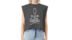 View a larger image of SUP Witches Flowy Tank (Faded Black)