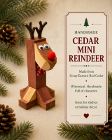 View a larger image of Eastern Red Cedar Mini Reindeer Ornament