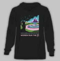 View a larger image of Long Sleeve Lightweight Hooded T-Shirt - Black