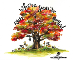 View a larger image of Run Where You Are Rooted Sticker