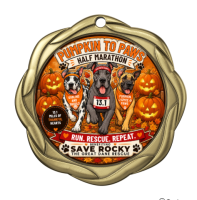 View a larger image of Pumpkins to Paws Medal