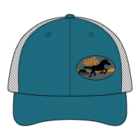 View a larger image of Running Horse Trucker Hat - Teal/ Orange