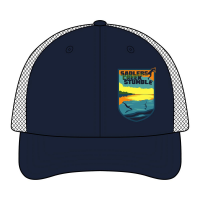 View a larger image of Sunset Badge Trucker Hat - Navy