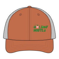 View a larger image of Holiday Script Trucker Hat - Khaki