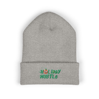 View a larger image of Holiday Script Beanie - Heather Grey