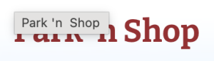 Sponsor Logo for Park and Shop, Culver