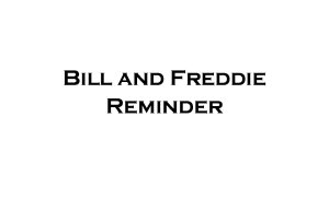 Sponsor Logo for Bill and Freddie Reminder