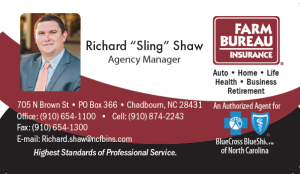 Sponsor Logo for Farm Bureau Insurance - Richard "Sling" Shaw