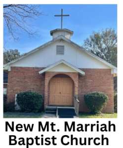Sponsor Logo for New Mt. Marriah Baptist Church