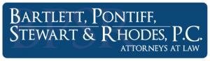 Sponsor Logo for Bartlett, Pontiff, Stewart & Rhodes, P.C.