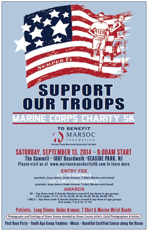 Run for Marines in Inaugural Seaside Semper Five Marine Corps Charity