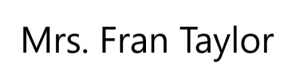 Sponsor Logo for Fran Taylor