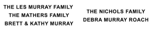 Sponsor Logo for The Murray Family