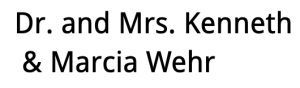 Sponsor Logo for Dr. and Mrs. Kenneth and Marcia Wehr