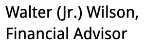 Sponsor Logo for Walter (Jr.) Wilson, Financial Advisor