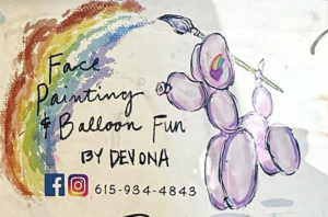 Sponsor Logo for Face Painting & Balloon Fun by Devona