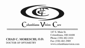 Sponsor Logo for Dr. Chad Moreschi O.D. - Columbiana Vision Care