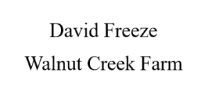 Sponsor Logo for David Freeze - Walnut Creek Farm