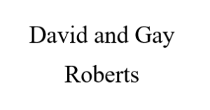 Sponsor Logo for David and Gay Roberts
