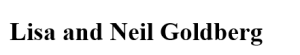 Sponsor Logo for Lisa and Neil Goldberg