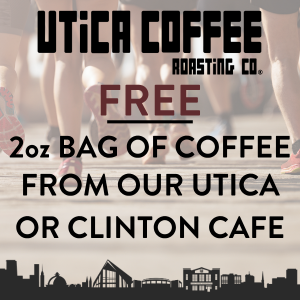 Virtual Race Bag Offer Logo for Free 2oz Bag Of Coffee- In Store ONLY Utica or Clinton Cafe