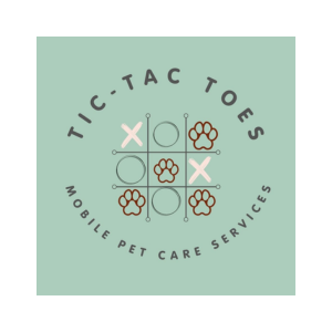 Logo for Tic-Tac Toes Mobile Pet Care Services