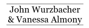 Sponsor Logo for John Wurzbacher & Vanessa Almony