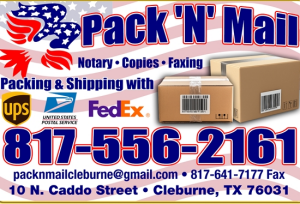 Sponsor Logo for Pack 'N' Mail Cleburne