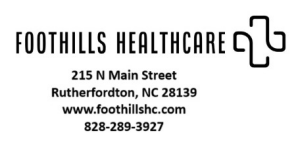 Sponsor Logo for Foothills Healthcare