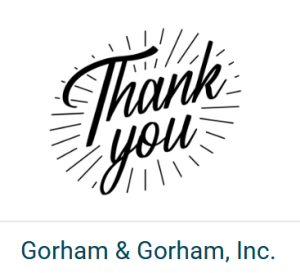 Sponsor Logo for Gorham & Gorham, Inc.