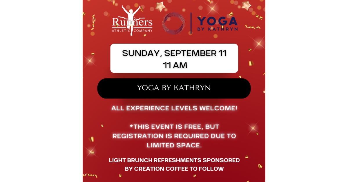 Runners Athletic Co. 20th Anniversary Yoga By Kathryn Refund Policy