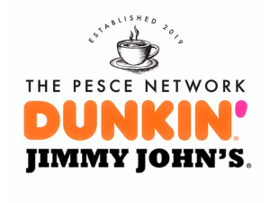 Sponsor Logo for The Pesce Network  - Dunkin' and Jimmy John's
