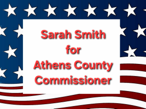 Sponsor Logo for Sarah Smith for Athens Co Commissioner