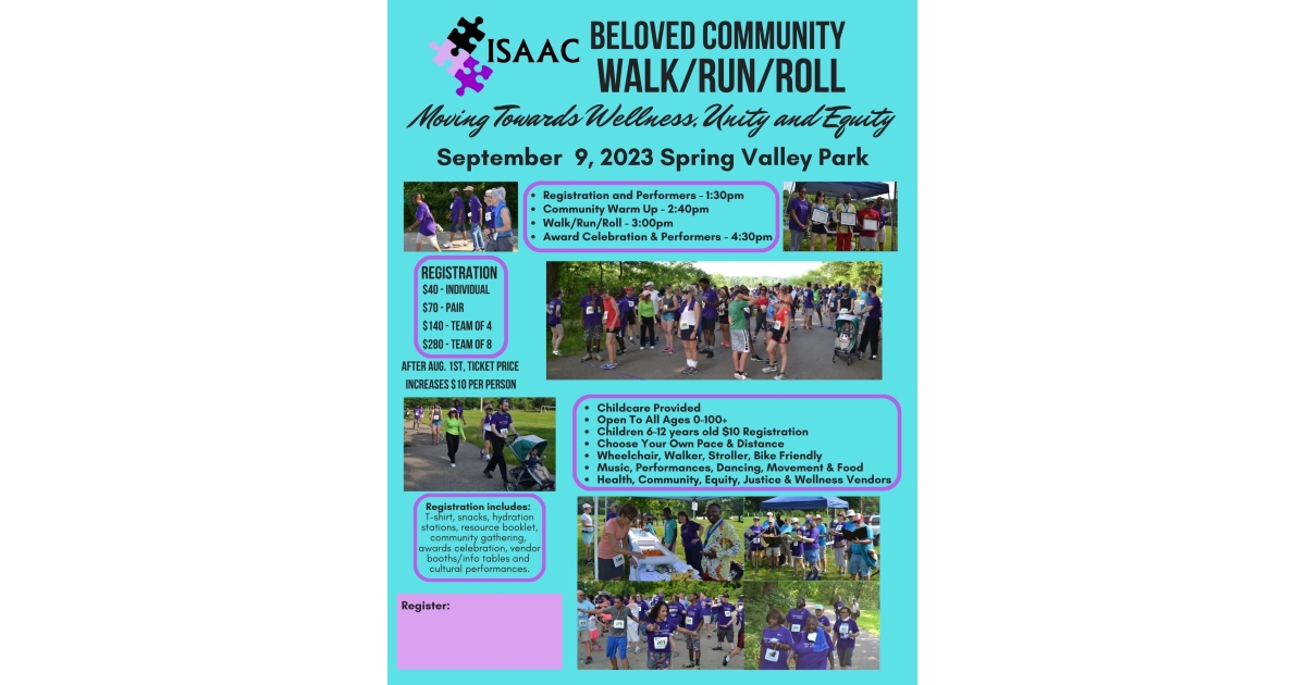 ISAAC - Beloved Community Walk/Run/Roll: Moving Towards Wellness, Unity ...