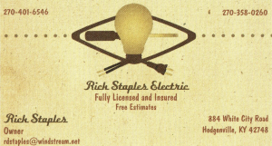 Sponsor Logo for Rick Staples Electric