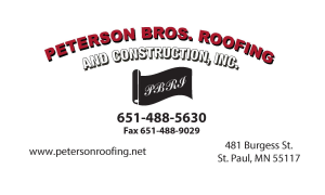 Sponsor Logo for Peterson Bros. Roofing and Construction