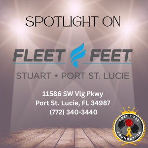 VICTORIA'S WARRIORS SPONSOR SPOTLIGHT Logo for Fleet Feet PORT * SAINT LUCIE * STUART *