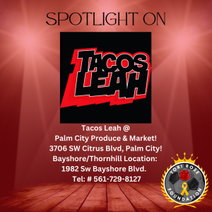 VICTORIA'S WARRIORS SPONSOR SPOTLIGHT Logo for Tacos Leah
