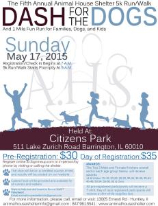 Animal house Shelter's 5th Annual Dash for the Dogs 5K Run/Walk