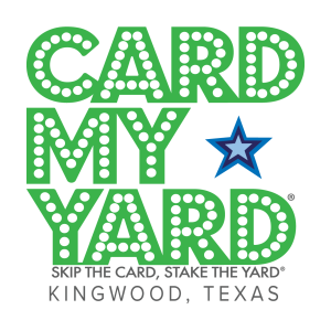 SPONSOR PARTNER Logo for Card My Yard - Kingwood