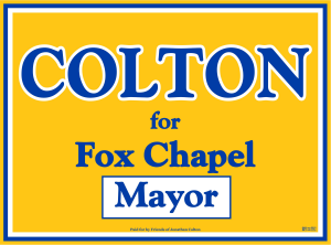 Logo for Friends of Jonathan Colton for Fox Chapel Mayor