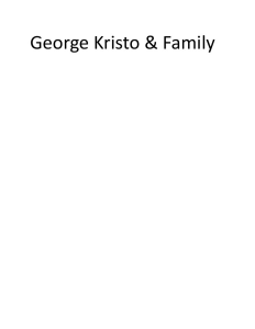 Sponsor Logo for Diamond Level Sponsor:  George Kristo & Family