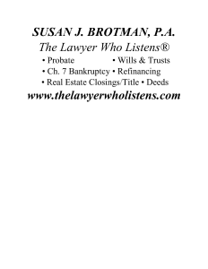 Sponsor Logo for Susan J. Brotman, P.A.