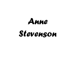 Sponsor Logo for Anne Stevenson