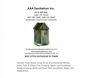 Sponsor Logo for AAA Sanitation