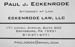 Sponsor Logo for Paul Eckenrode - Attorney at Law