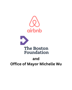 Sponsor Logo for Airbnb, The Boston Foundation, and Office of Mayor Michelle Wu